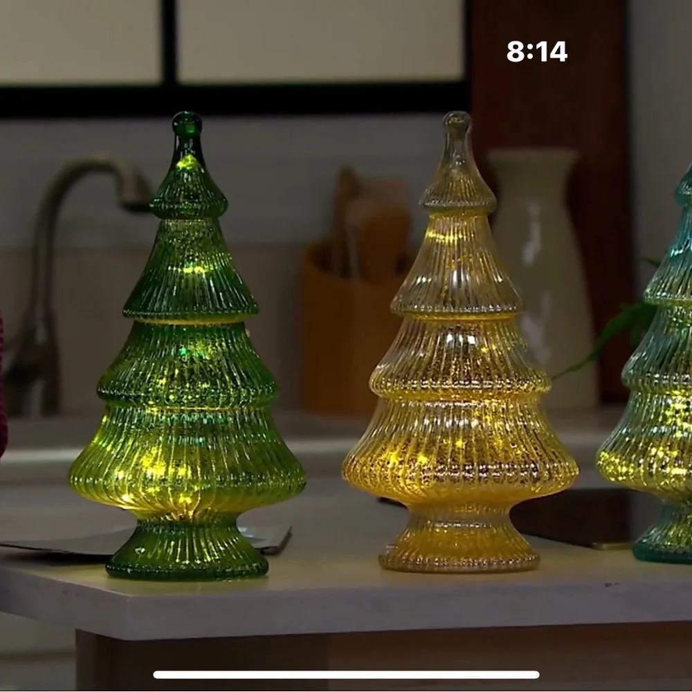 Illuminated Glass Fluted Tree by Valerie Parr Hill - Picture 5 of 8